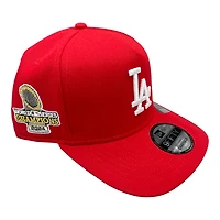 Los Angeles Dodgers Red 2024 WS Champions Patch New Era 9FIFTY A-Frame Snapback Hat