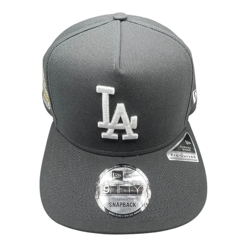 Los Angeles Dodgers Graphite 2024 WS Champions Patch New Era 9FIFTY A-Frame Snapback Hat