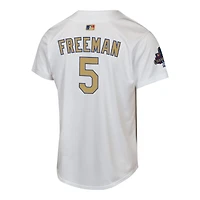 Youth Los Angeles Dodgers Freddie Freeman 2025 Gold Collection Nike Limited White Home Player Jersey