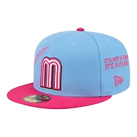 Mexico Blue and Pink Anniversary New Era 59FIFTY Fitted Hat