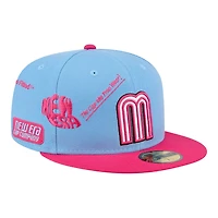 Mexico Blue and Pink Anniversary New Era 59FIFTY Fitted Hat