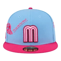 Mexico Blue and Pink Anniversary New Era 59FIFTY Fitted Hat