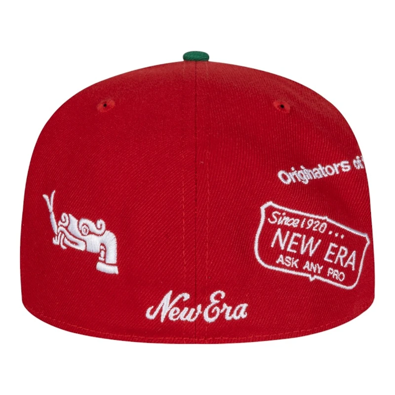 Mexico Cream Green and Red Anniversary New Era 59FIFTY Fitted Hat