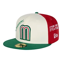 Mexico Cream Green and Red Anniversary New Era 59FIFTY Fitted Hat