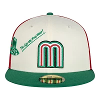 Mexico Cream Green and Red Anniversary New Era 59FIFTY Fitted Hat