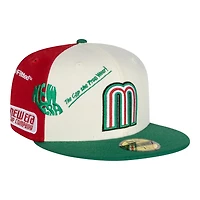 Mexico Cream Green and Red Anniversary New Era 59FIFTY Fitted Hat