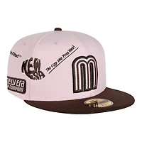 Mexico Light Pink and Brown Anniversary New Era 59FIFTY Fitted Hat