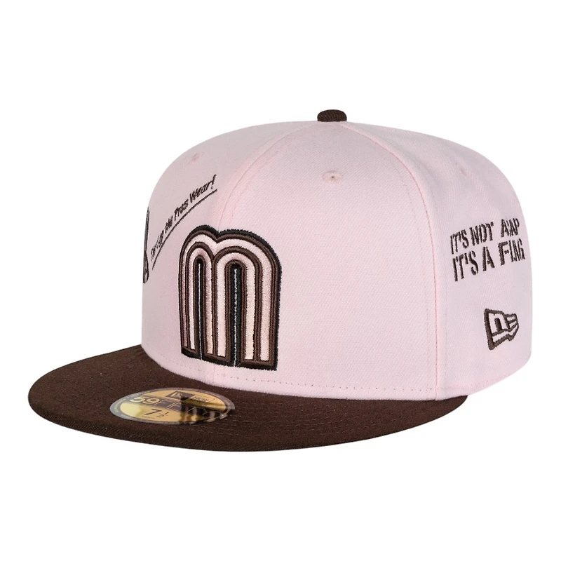 Mexico Light Pink and Brown Anniversary New Era 59FIFTY Fitted Hat