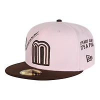 Mexico Light Pink and Brown Anniversary New Era 59FIFTY Fitted Hat