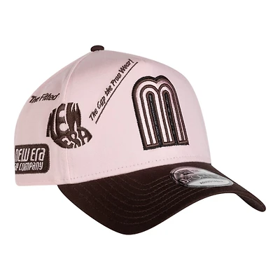 Mexico Pink and Brown Anniversary New Era 9FORTY A-Frame Snapback Hat