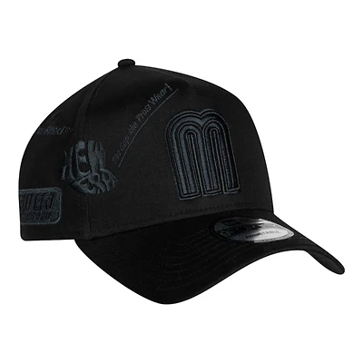 Mexico Black on Black Anniversary New Era 9FORTY A-Frame Snapback Hat