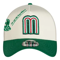 Mexico Chrome and Green Anniversary New Era 9FORTY A-Frame Snapback Hat