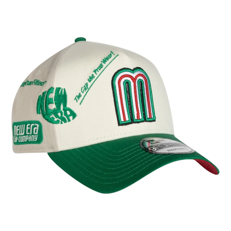 Mexico Chrome and Green Anniversary New Era 9FORTY A-Frame Snapback Hat