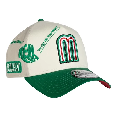 Mexico Chrome and Green Anniversary New Era 9FORTY A-Frame Snapback Hat