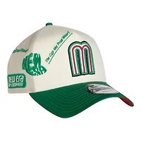 Mexico Chrome and Green Anniversary New Era 9FORTY A-Frame Snapback Hat