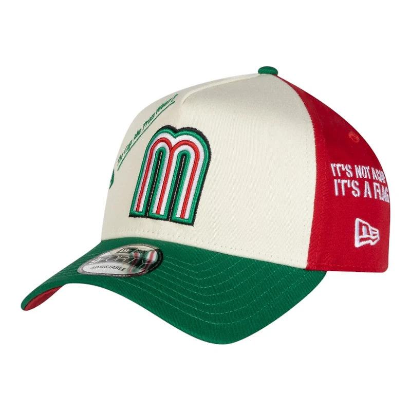 Mexico Cream Green and Red Anniversary New Era 9FORTY A-Frame Snapback Hat
