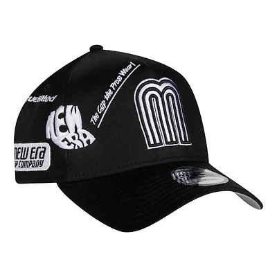 Mexico White on Black Anniversary New Era 9FORTY A-Frame Snapback Hat