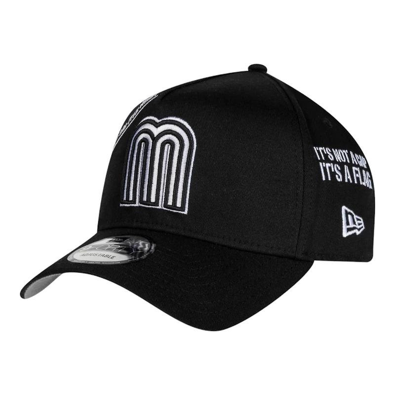 Mexico White on Black Anniversary New Era 9FORTY A-Frame Snapback Hat