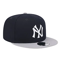 New York Yankees Navy and Gray Cooperstown Logo New Era 9FIFTY Snapback Hat
