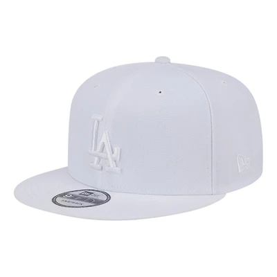 Los Angeles Dodgers White on White New Era 9FIFTY Snapback Hat