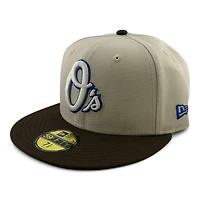 Baltimore Orioles Stone and Brown 1966 World Champions Patch Gray UV New Era 59FIFTY Fitted Hat