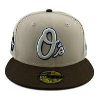 Baltimore Orioles Stone and Brown 1966 World Champions Patch Gray UV New Era 59FIFTY Fitted Hat