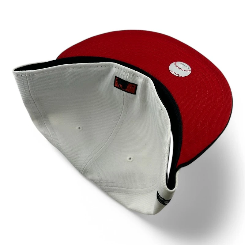 Seattle Mariners Optic White and Black 40th Anniversary Patch Red UV New Era 59FIFTY Fitted Hat