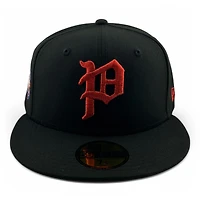 Philadelphia Phillies Black and Red Metallic 100 Years Patch UV New Era 59FIFTY Fitted Hat