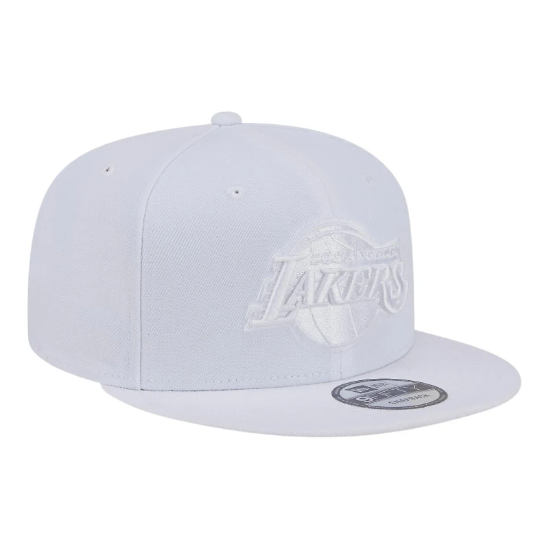 Los Angeles Lakers White on White New Era 9FIFTY Snapback Hat