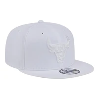 Chicago Bulls White on White New Era 9FIFTY Snapback Hat
