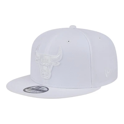 Chicago Bulls White on White New Era 9FIFTY Snapback Hat