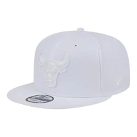Chicago Bulls White on White New Era 9FIFTY Snapback Hat