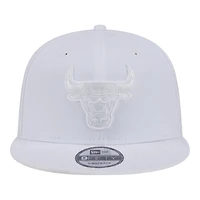 Chicago Bulls White on White New Era 9FIFTY Snapback Hat