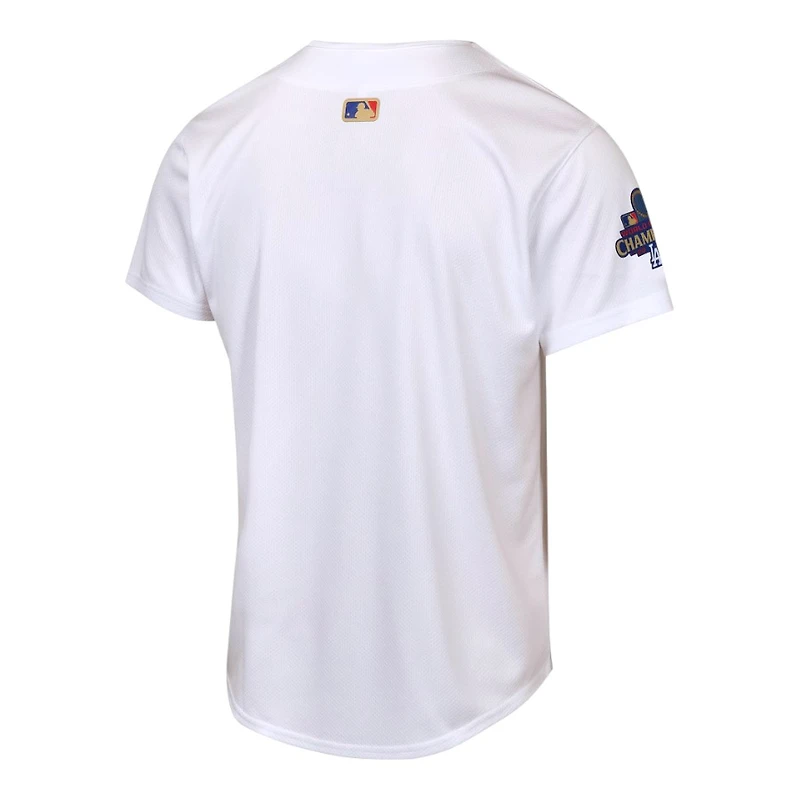 Youth Los Angeles Dodgers 2025 Gold Collection Blank Nike Limited White Home Player Jersey