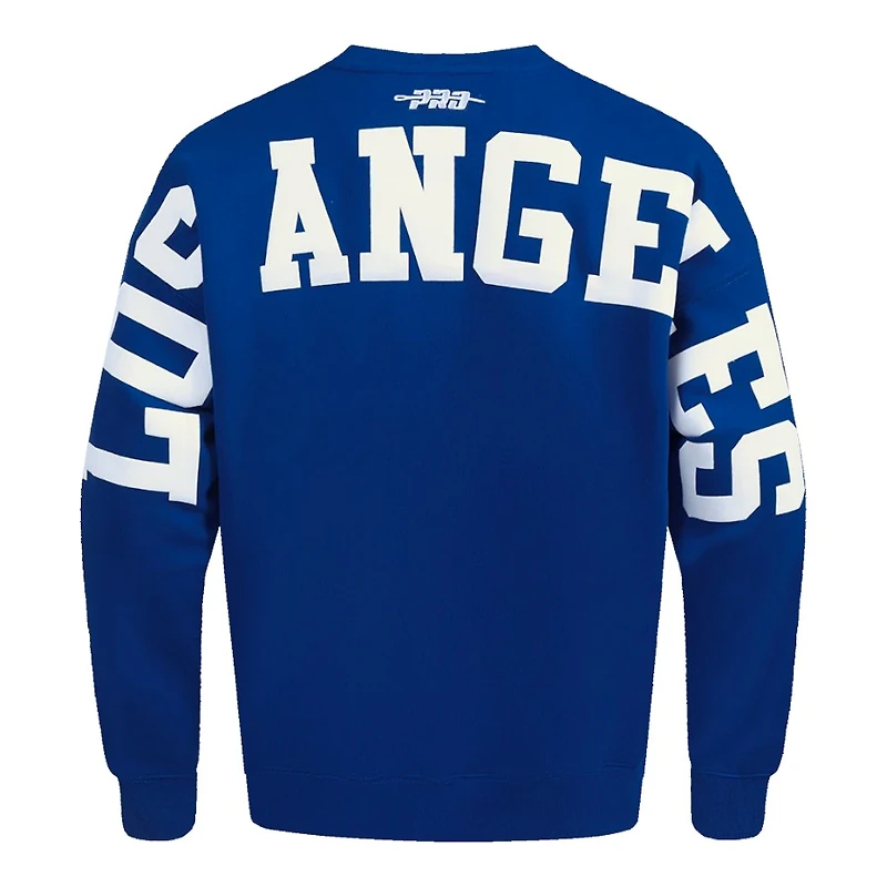Los Angeles Dodgers Royal Blue Wingspan Pro Standard Drop Shoulder Crewneck
