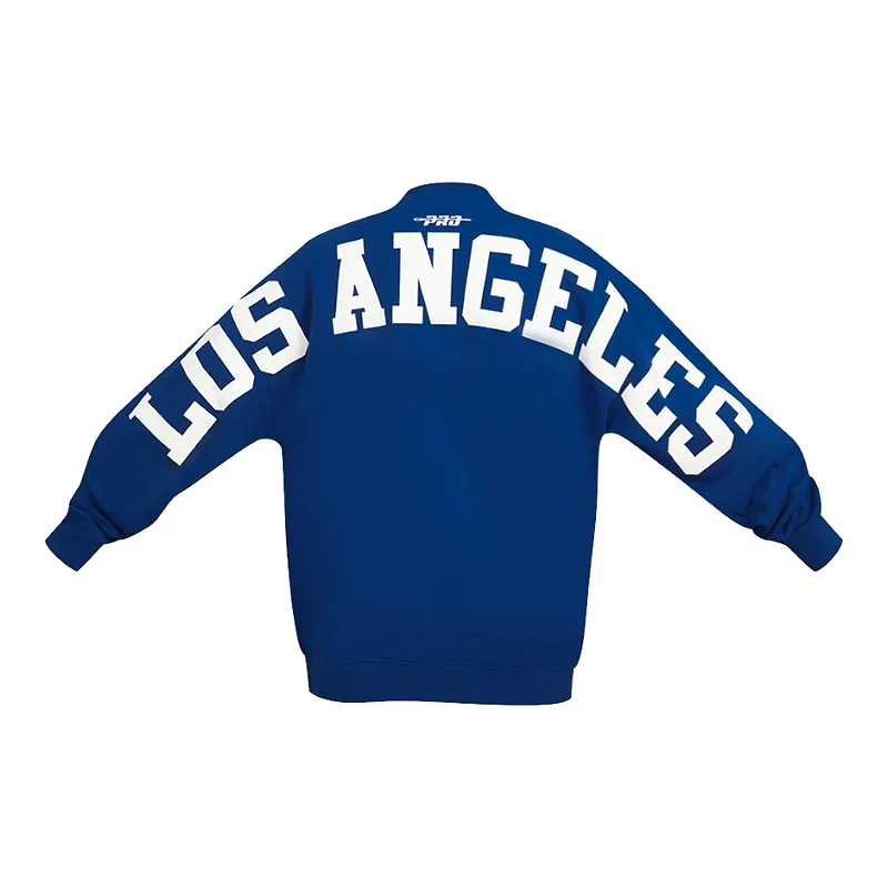 Los Angeles Dodgers Royal Blue Wingspan Pro Standard Drop Shoulder Crewneck