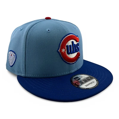 Chicago Cubs Light Blue and Royal Blue Alternate Logo Custom Gray UV New Era 9FIFTY Snapback Hat
