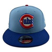 Chicago Cubs Light Blue and Royal Blue Alternate Logo Custom Gray UV New Era 9FIFTY Snapback Hat