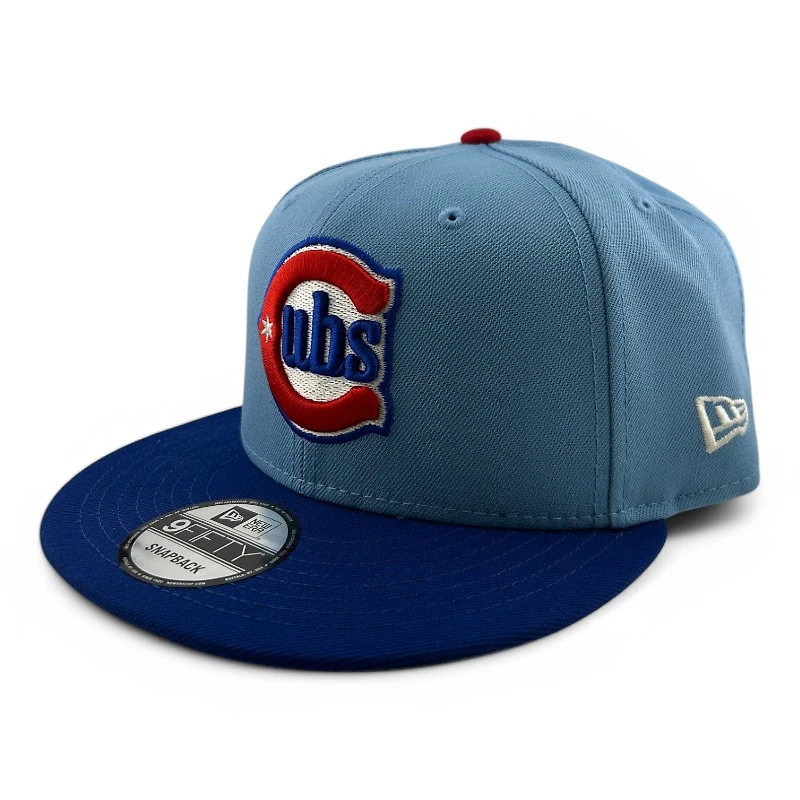 Chicago Cubs Light Blue and Royal Blue Alternate Logo Custom Gray UV New Era 9FIFTY Snapback Hat