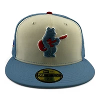 Chicago Cubs Cream and Light Blue Rock Bear Alternate Pennant Patch Red UV New Era 59FIFTY Fitted Hat
