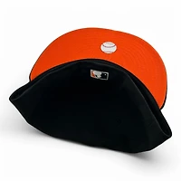 San Francisco Giants White on Black Orange UV New Era 59FIFTY Fitted Hat