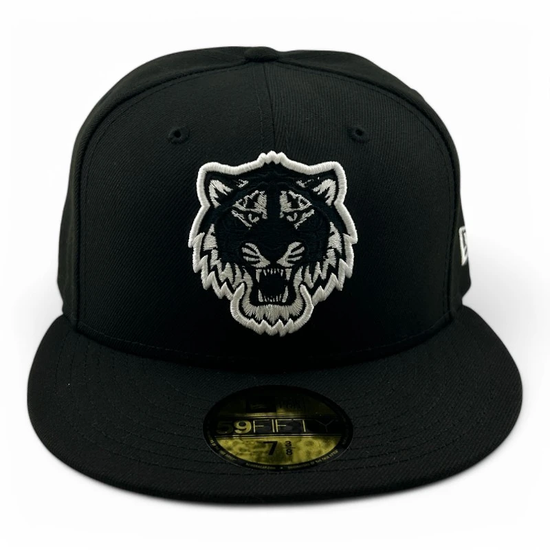Detroit Tigers White on Black Orange UV New Era 59FIFTY Fitted Hat