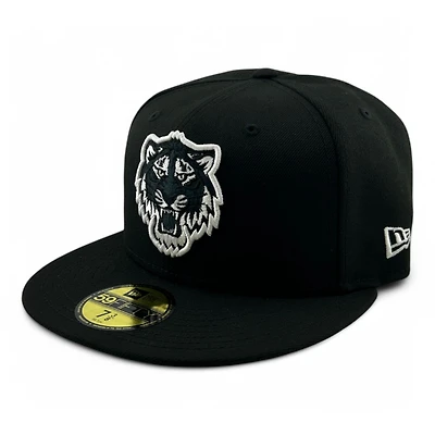 Detroit Tigers White on Black Orange UV New Era 59FIFTY Fitted Hat