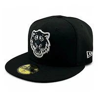 Detroit Tigers White on Black Orange UV New Era 59FIFTY Fitted Hat