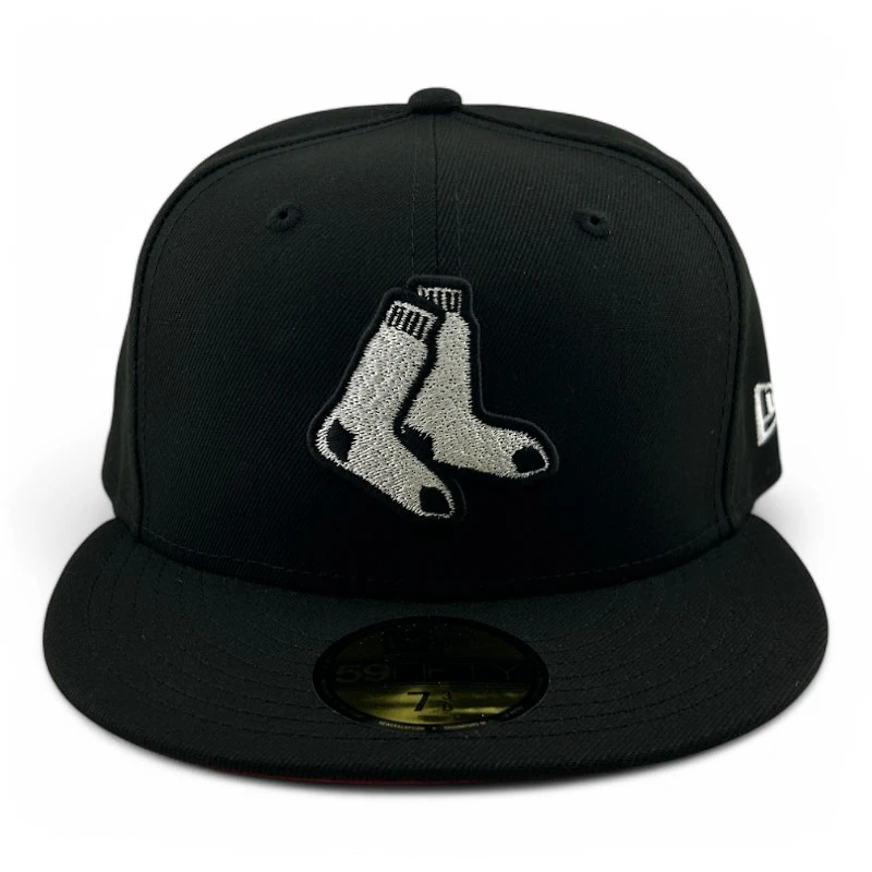 Boston Red Sox White on Black UV New Era 59FIFTY Fitted Hat