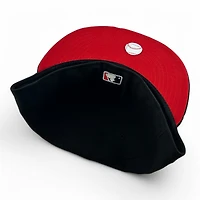 Atlanta Braves White on Black Red UV New Era 59FIFTY Fitted Hat