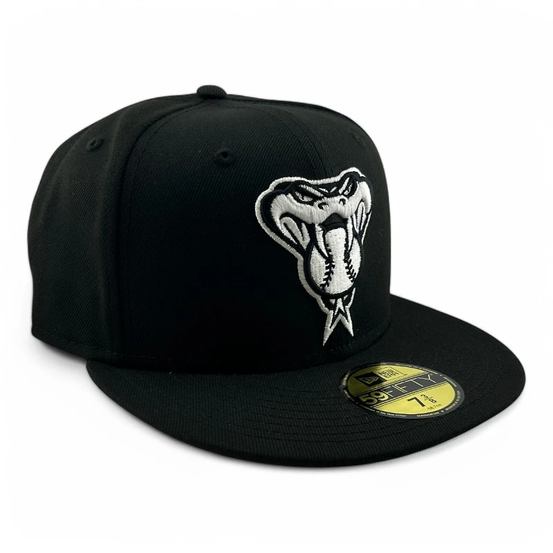 Arizona Diamondbacks White on Black Maroon UV New Era 59FIFTY Fitted Hat