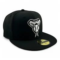 Arizona Diamondbacks White on Black Maroon UV New Era 59FIFTY Fitted Hat