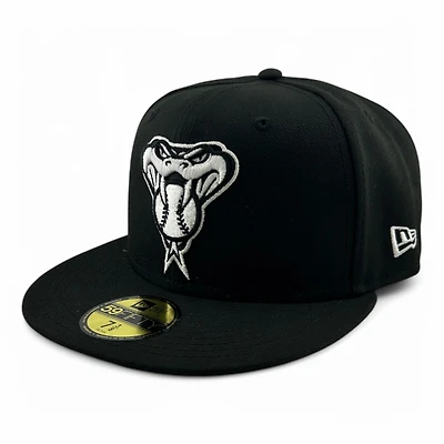 Arizona Diamondbacks White on Black Maroon UV New Era 59FIFTY Fitted Hat