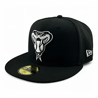 Arizona Diamondbacks White on Black Maroon UV New Era 59FIFTY Fitted Hat